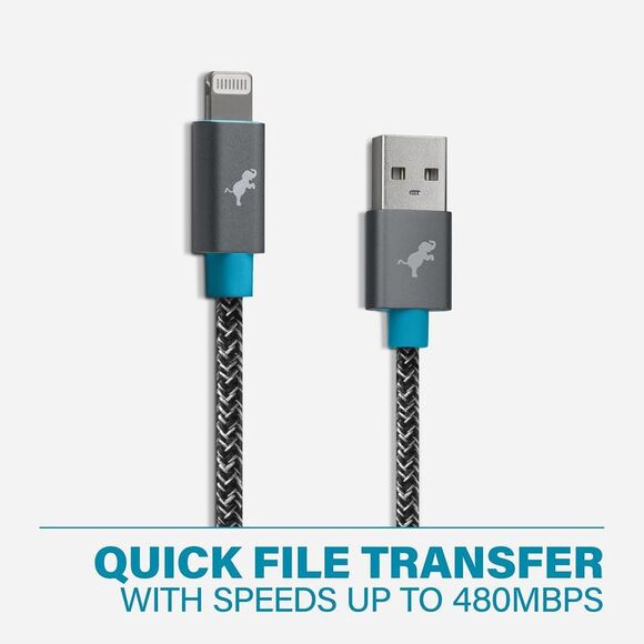 Nimble Powerknit USB-A Charger Cable 3.3ft - Space Grey - Picture 3 of 5